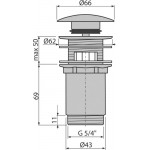 Клик-клак для умывальника Alcaplast A392ANTIC